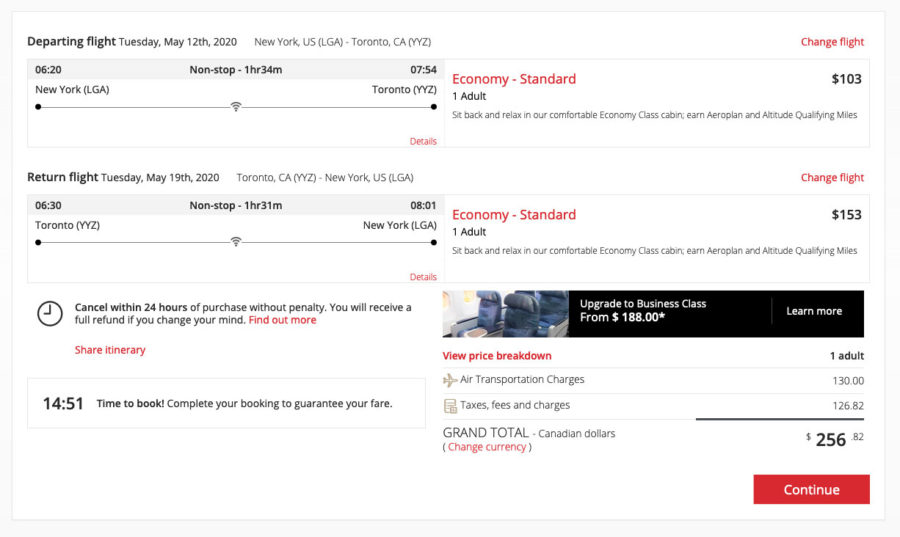 Air Canada Rouge Flights