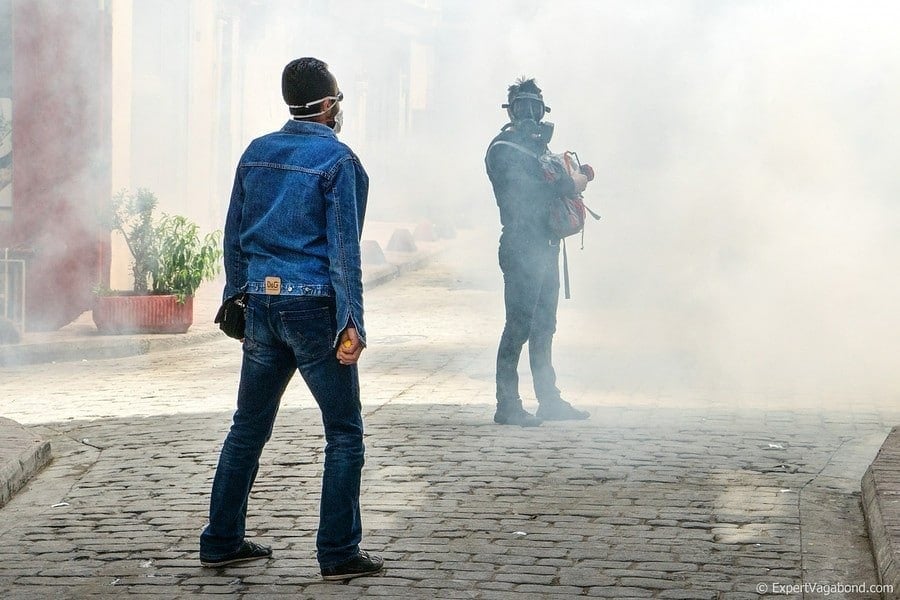 Istanbul protest teargas