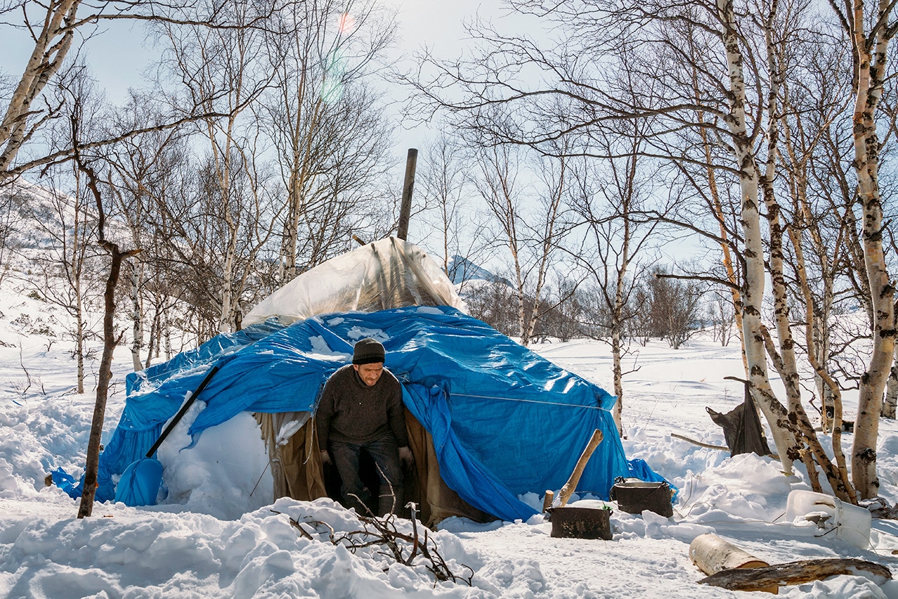 Herders live in Portable Yurts