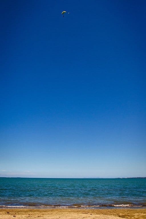 Skydiver Landing Fiji