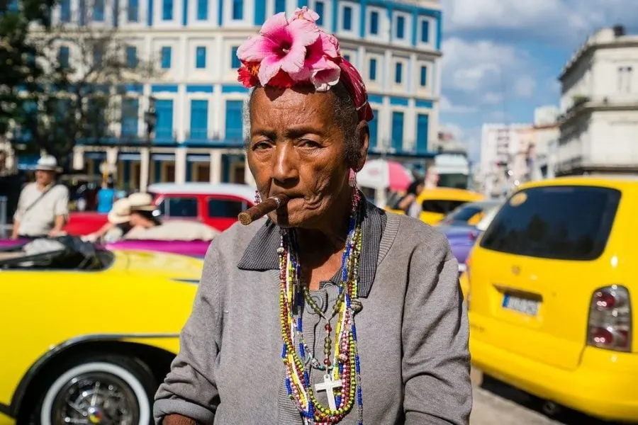 Lady with Cigar in Havana