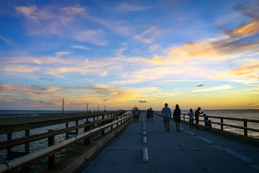 Colorful Sunset over Seven Mile Bridge