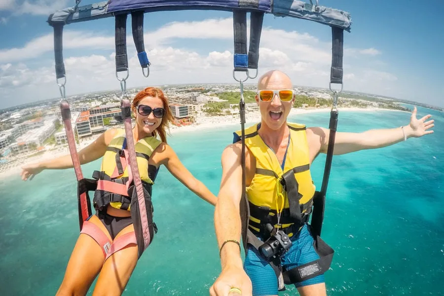 Parasailing Selfie in Mexico