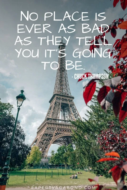 Chuck Thompson's wise travel quotes